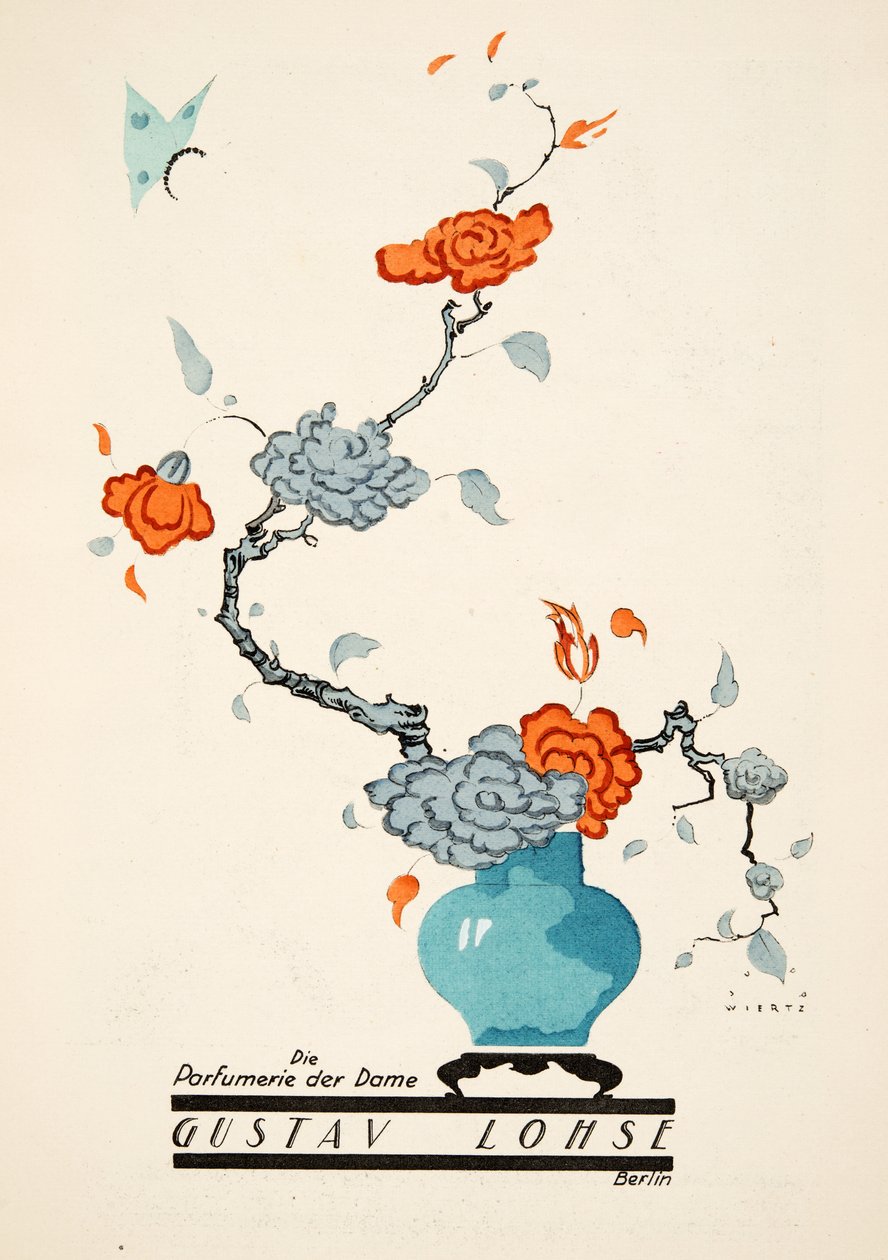 Gustav Lohse reklámja, Női parfüm, Styl, Pub.1922 (pochoir print) alkotó: Jupp Wiertz