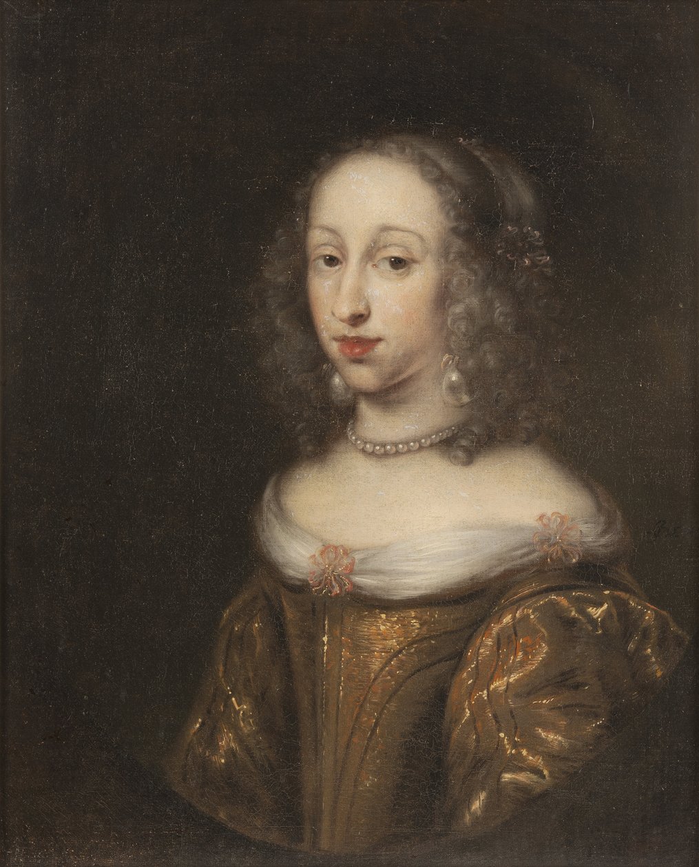 Anne Dorothee de Holstein Gottorp hercegnő – Anna Dorothea Holstein-Gottorp hercegnő (1640-1713) portréja, Ovens, Juergen (1623-1678). Olajfestmény. Mérete: 69x57 cm. Nemzeti Múzeum Stockholm alkotó: Jürgen Ovens