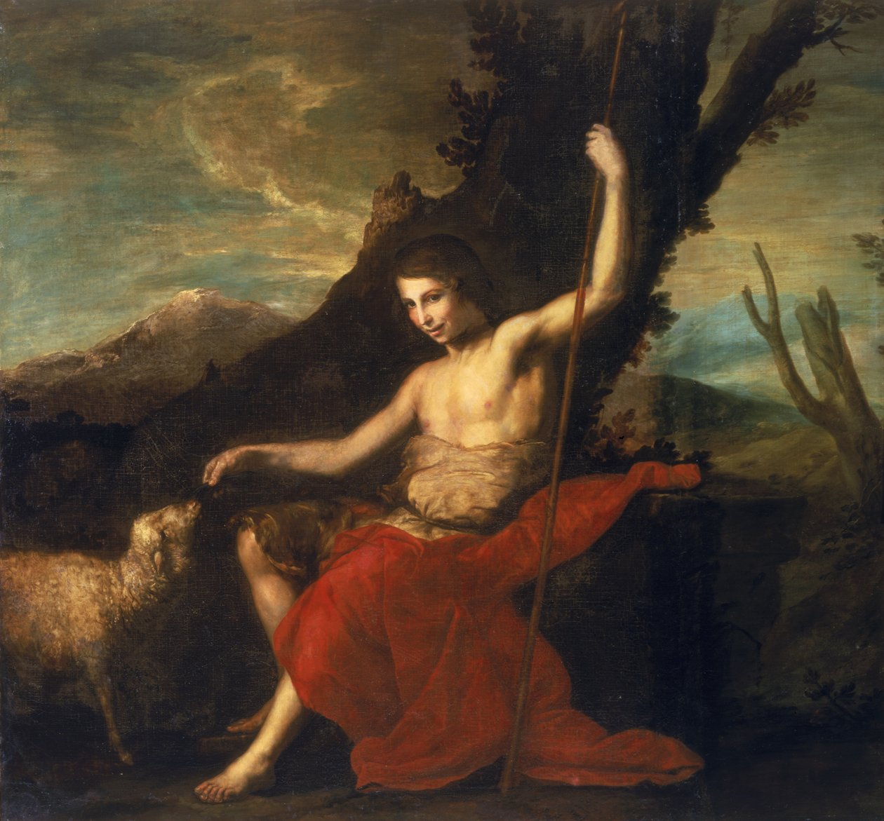 Keresztelő Szent János a pusztában alkotó: Jusepe de Ribera