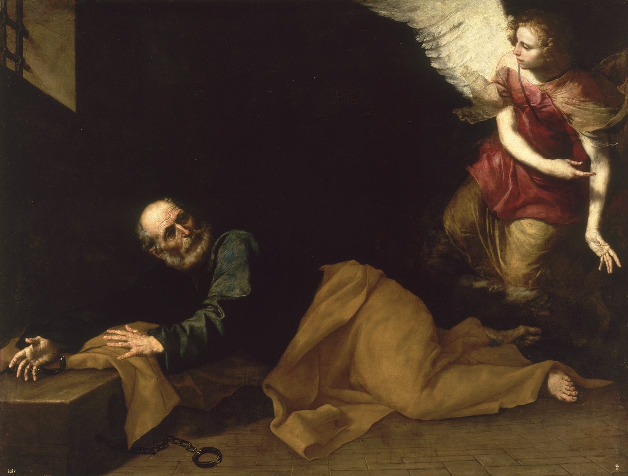 Egy angyal által felszabadított Szent Péter, 1639 alkotó: Jusepe de Ribera