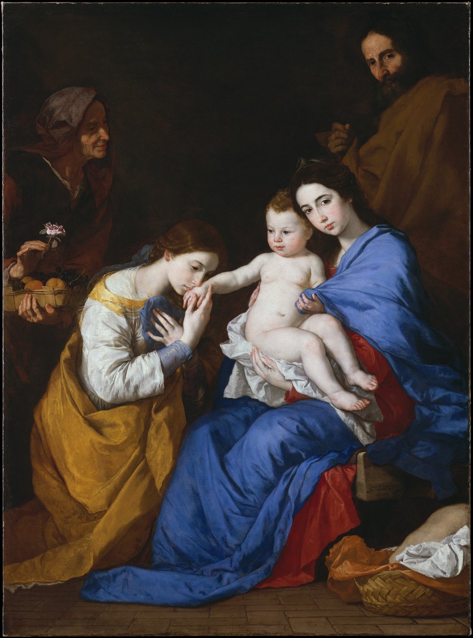 A Szent Család Szent Annával és Alexandriai Katalinnal alkotó: Jusepe de Ribera
