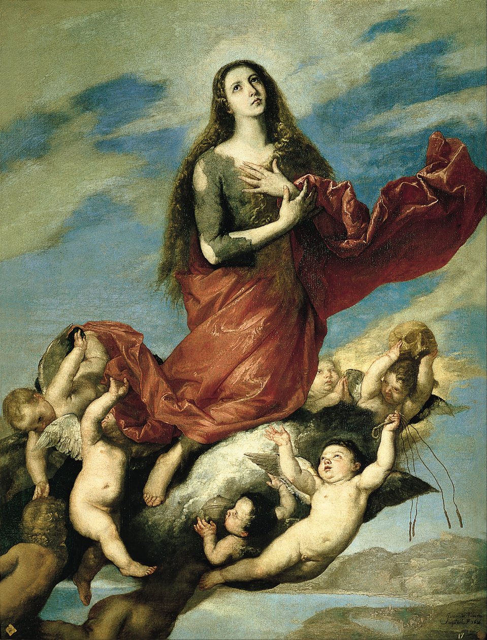 A Magdolna mennybemenetele alkotó: Jusepe de Ribera
