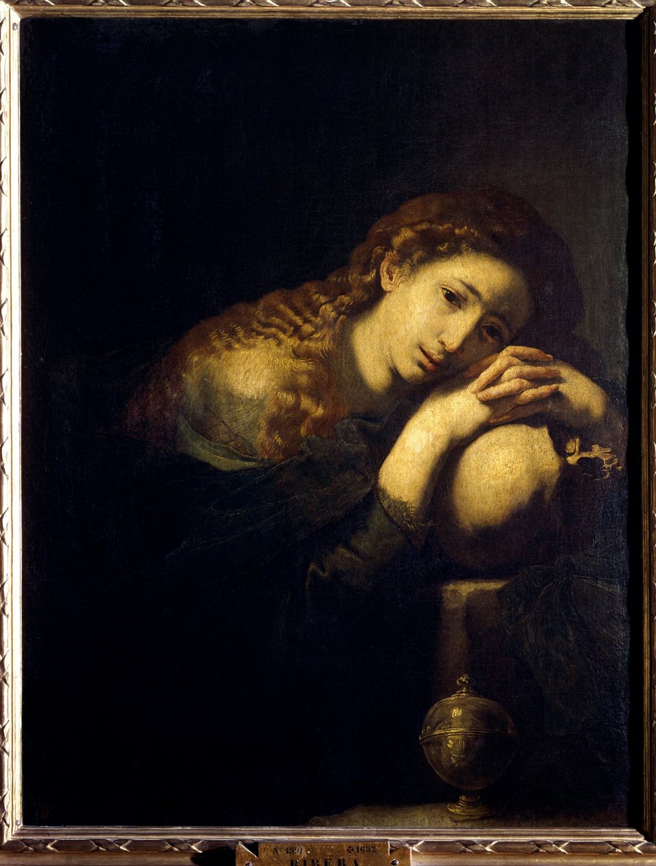 A bűnbánó Madeleine. Jose de Ribera dit il Spagnoletto festménye "" a spanyol "" (1591-1652) alkotó: Jusepe de Ribera