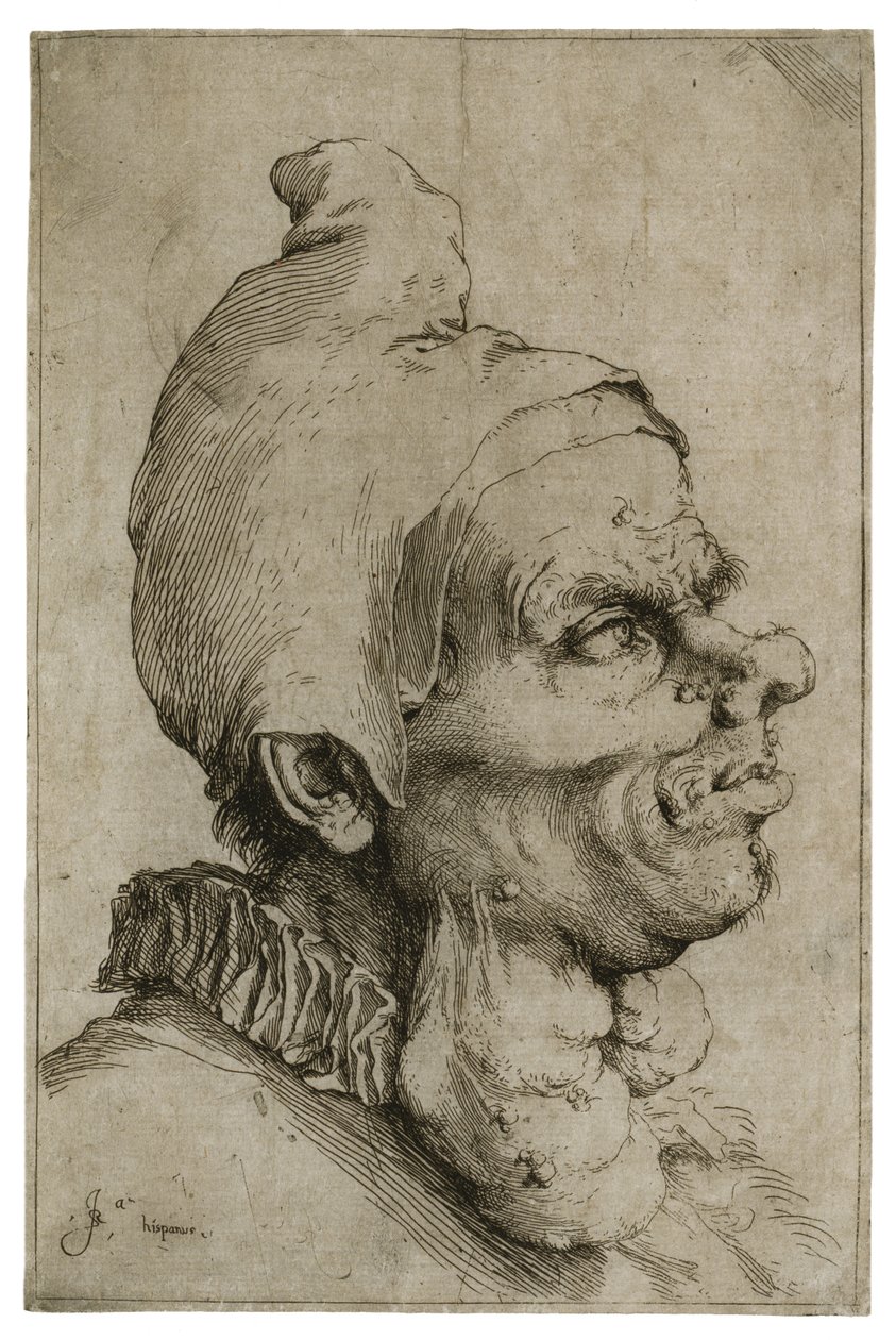 Nagy groteszk fej, 1622 körül alkotó: Jusepe de Ribera