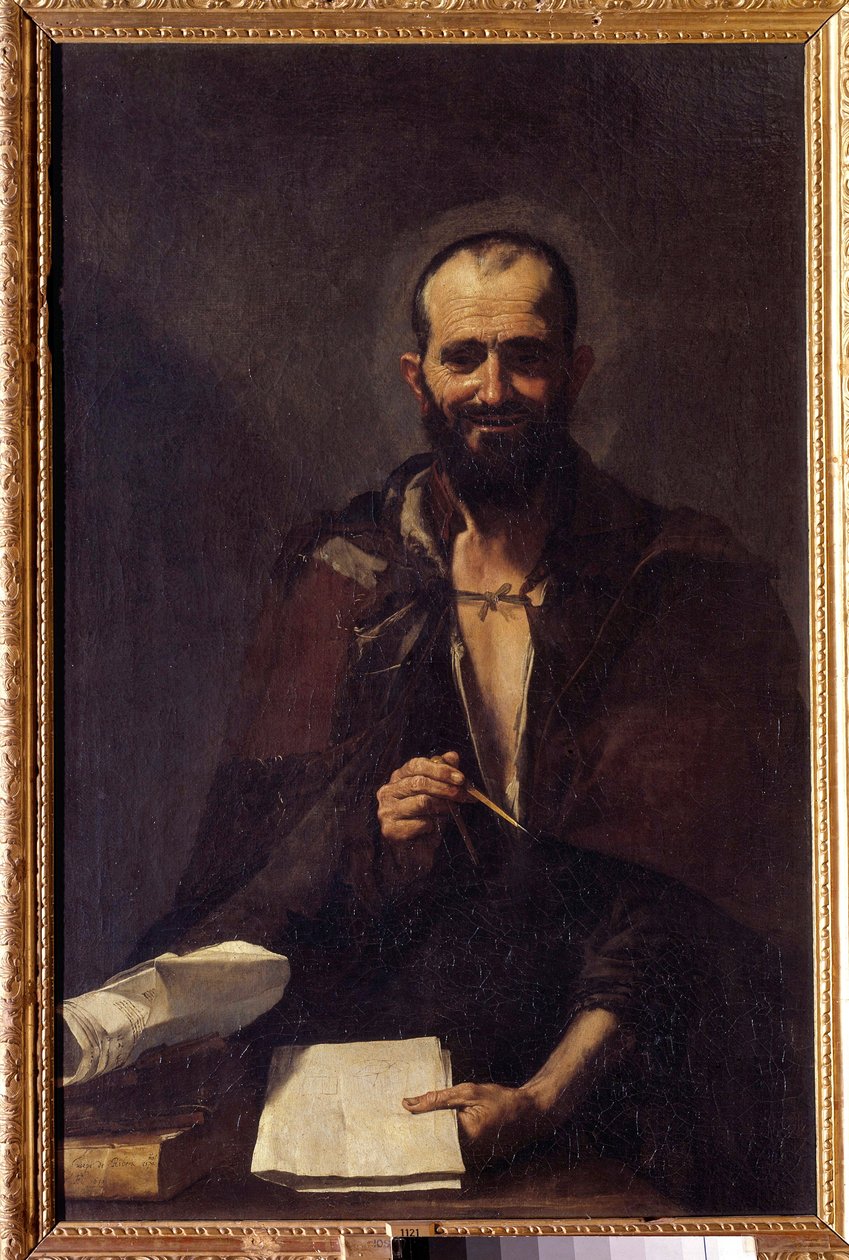 Arkhimédész ábrázolása (kb. ie 287-212) Jusepe de Ribera dit Lo Spagnoletto festménye (kb. 1590-1652) 17. század V. 125x81 cm Madrid, Prado Múzeum alkotó: Jusepe de Ribera