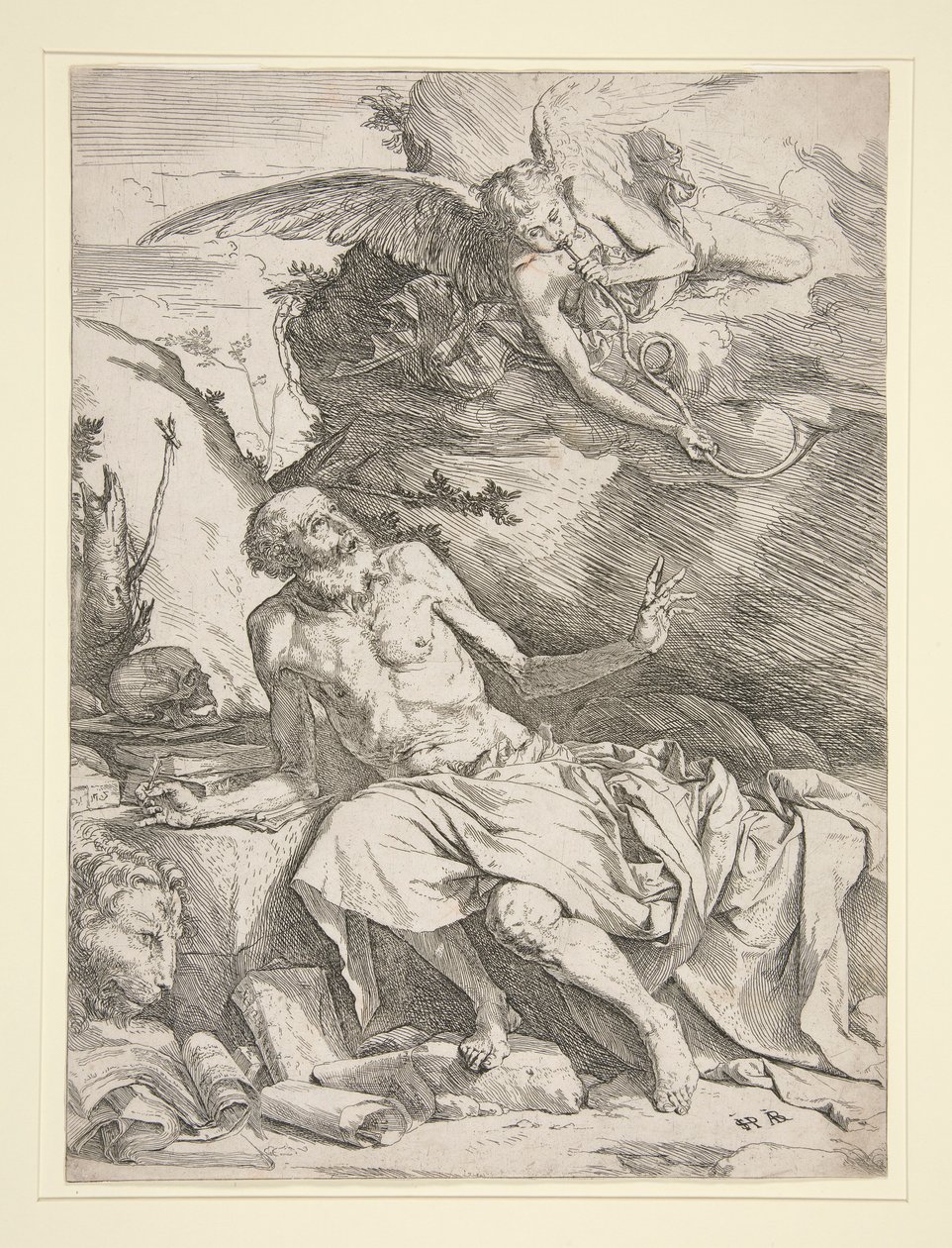 Szent Jeromos az angyallal alkotó: Jusepe de Ribera