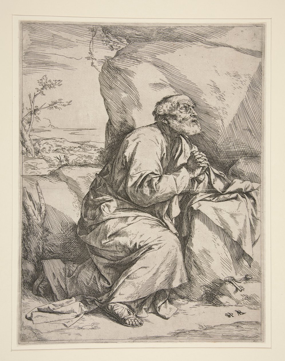 Szent Péter a bűnbánatban alkotó: Jusepe de Ribera