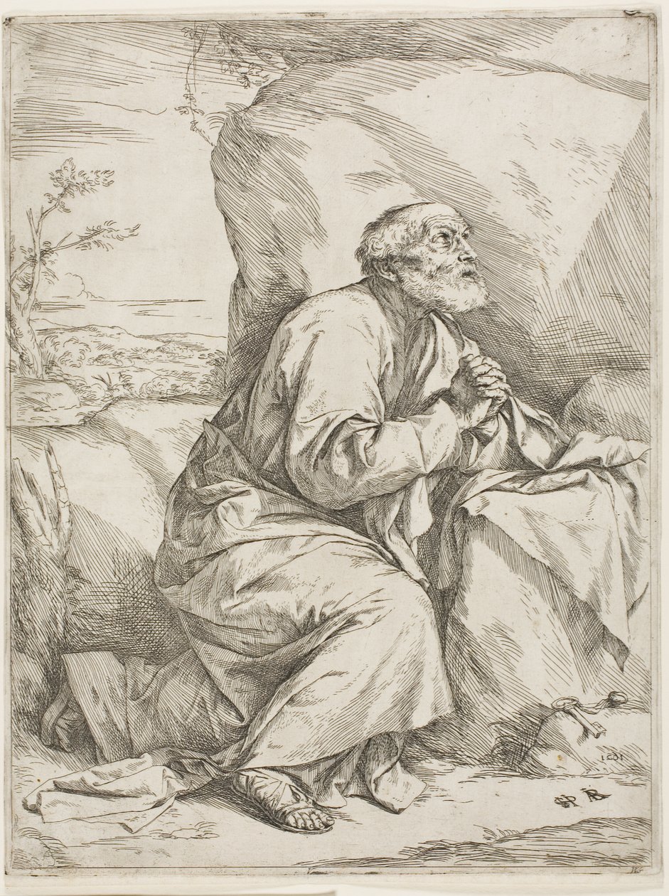 Szent Péter a sivatagban alkotó: Jusepe de Ribera