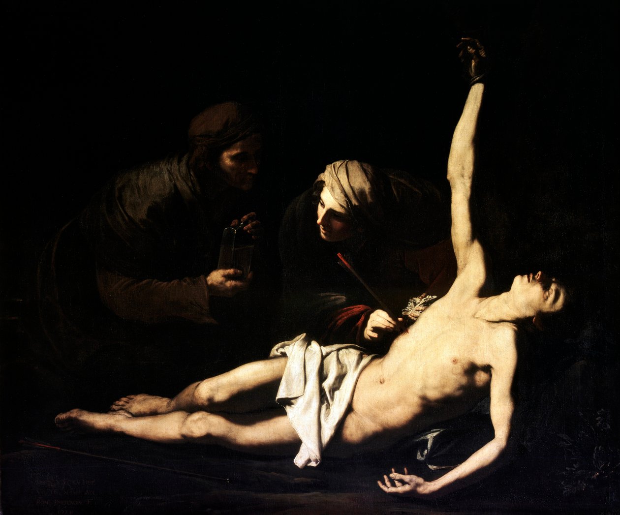 Sebastian, Irene és Lucia szentek, 1628 alkotó: Jusepe de Ribera