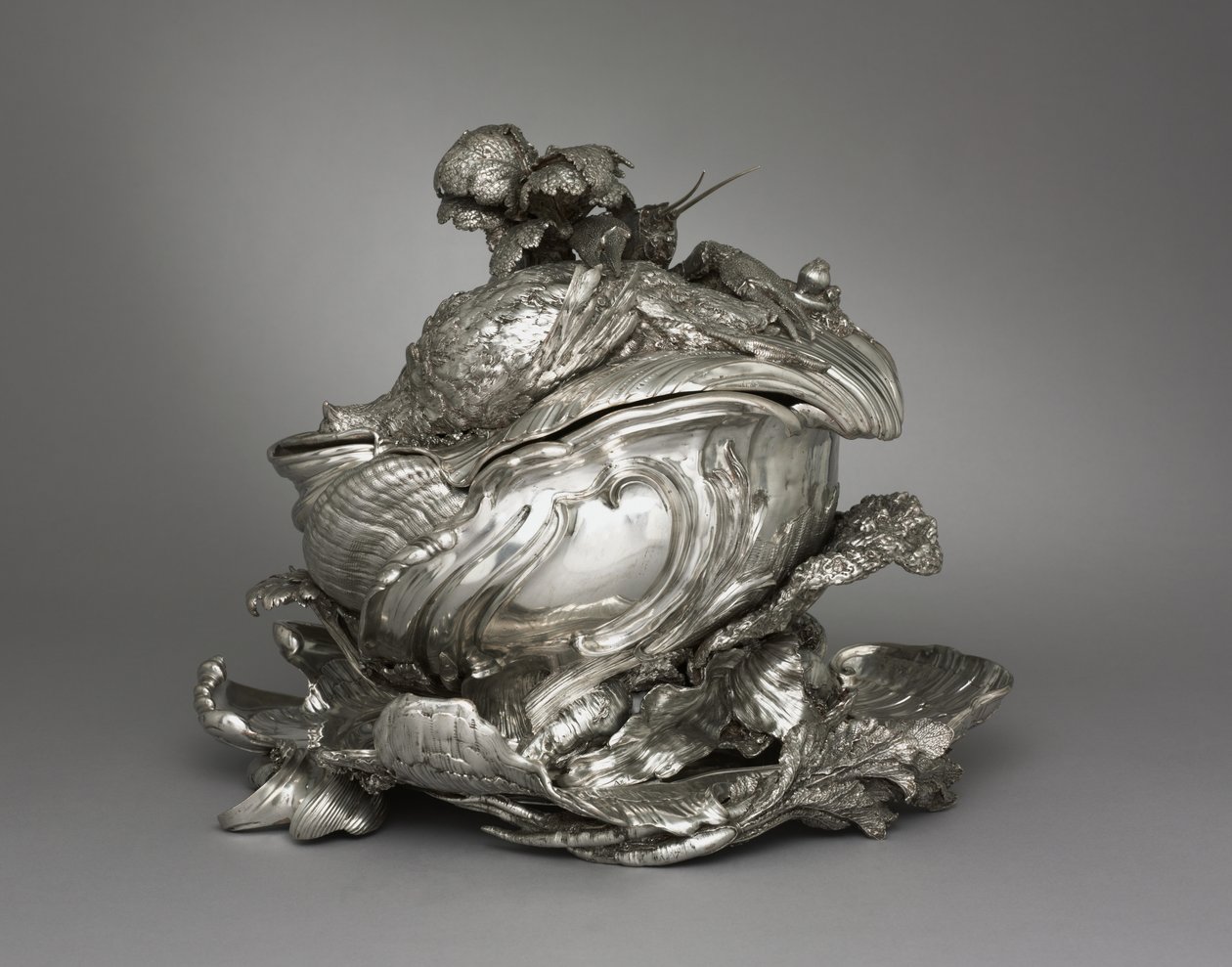 Platter, Tureen és Tureen fedél, Henry Adnet készítette alkotó: Juste Aurèle Meissonnier