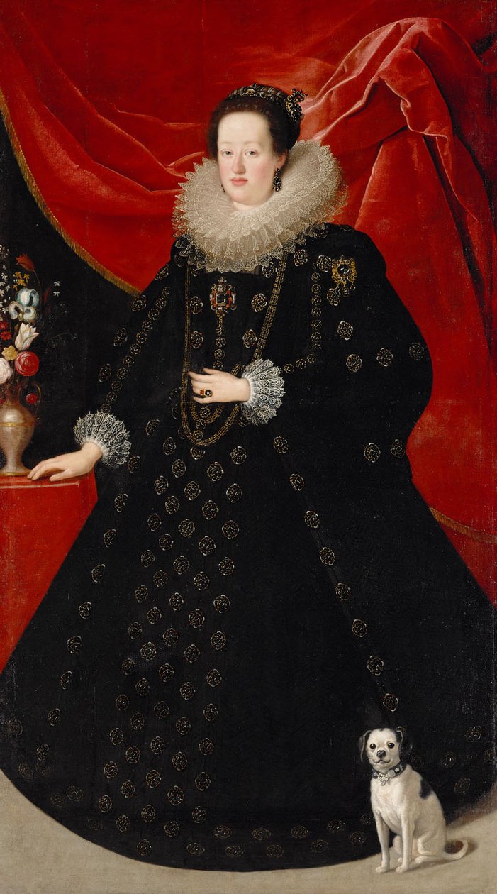 Eleonora Gonzaga (1598-1655), császárné fekete ruhában alkotó: Justus Sustermans