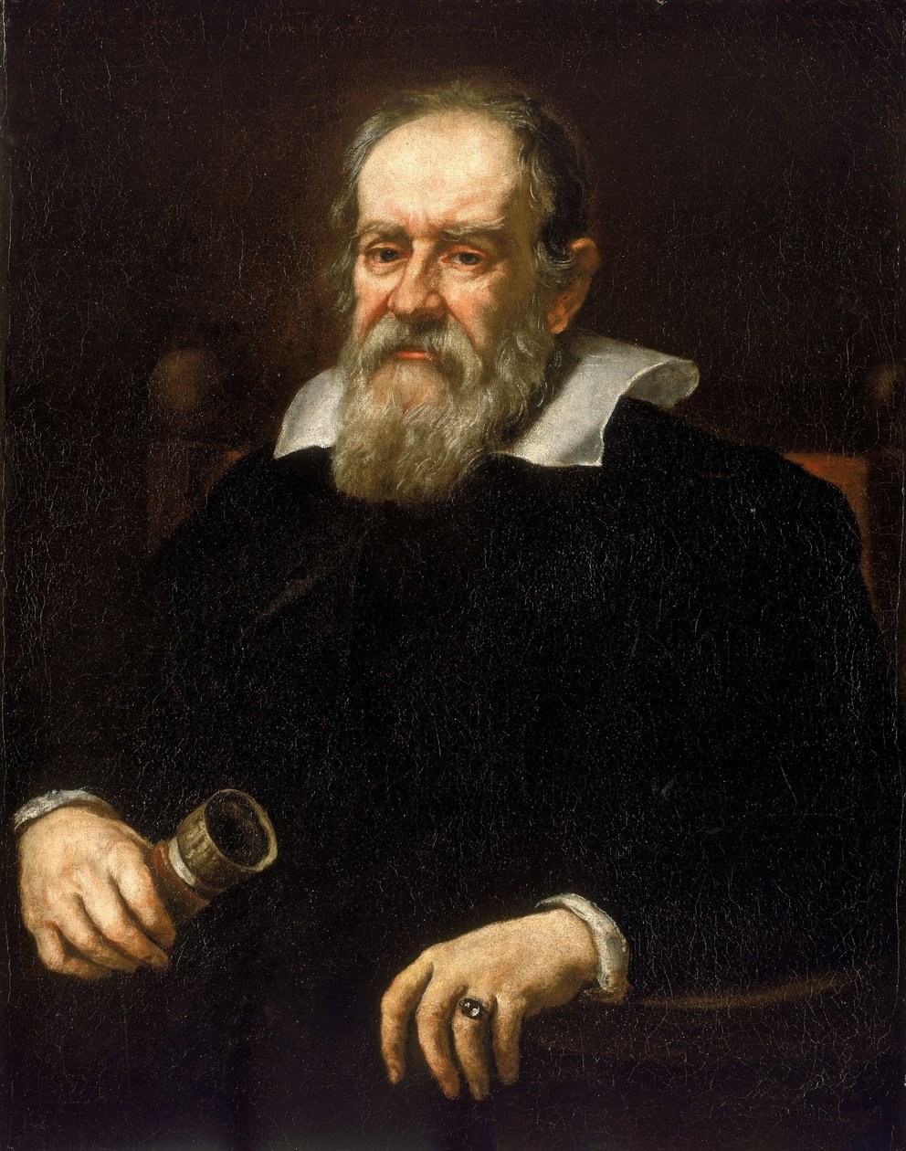 Galileo Galilei, más néven Galileo Galilei, olasz csillagász (1564-1642) portréja A Sustermans-iskola festménye. alkotó: Justus (school of) Sustermans