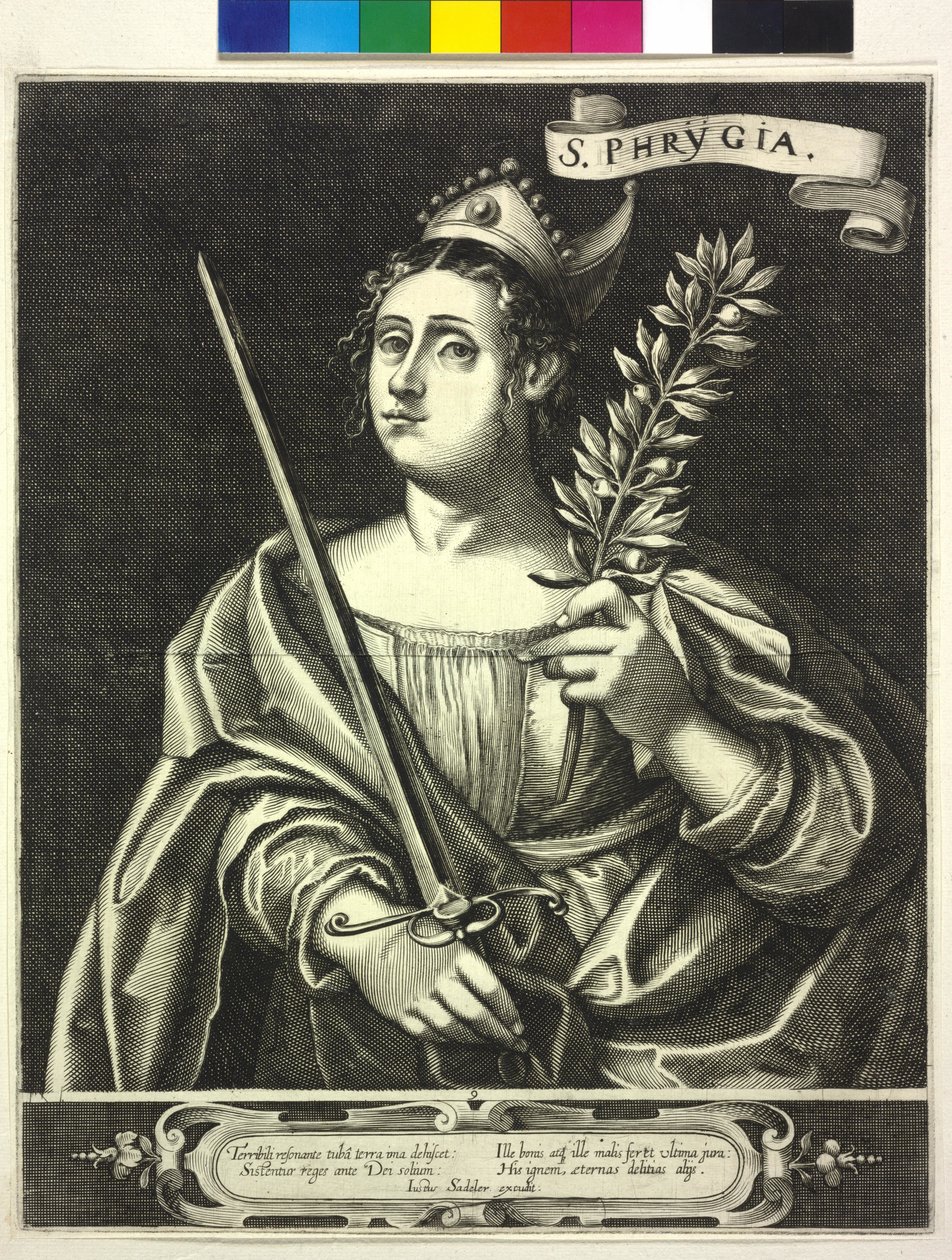 Justus Sadeler metszete phrygiai szibilla (metszet) alkotó: Justus Sadeler
