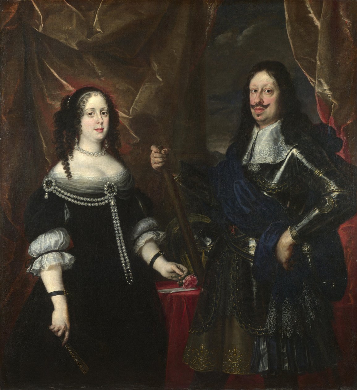 II. Ferdinánd toszkánai nagyherceg és felesége, Vittoria della Rovere kettős portréja, 1660-as évek alkotó: Justus Sustermans