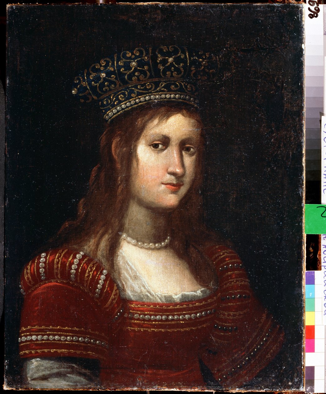 Marie Madeleine osztrák főhercegnő (1589-1631), Toszkána nagyhercegnő portréja (Maria Magdalena osztrák főhercegnő portréja). Justus Suttermans (1597-1681) festménye. Olaj, vászon, 66 x 50 cm. A 16-18. századi flamand iskola alkotó: Justus Sustermans