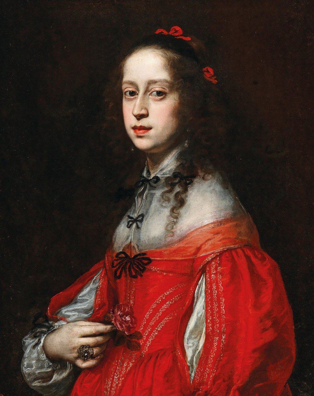 Mária Leopoldine osztrák-tiroli portréja 1632-1649, a Szent Római Birodalom császárnéja. alkotó: Justus Sustermans