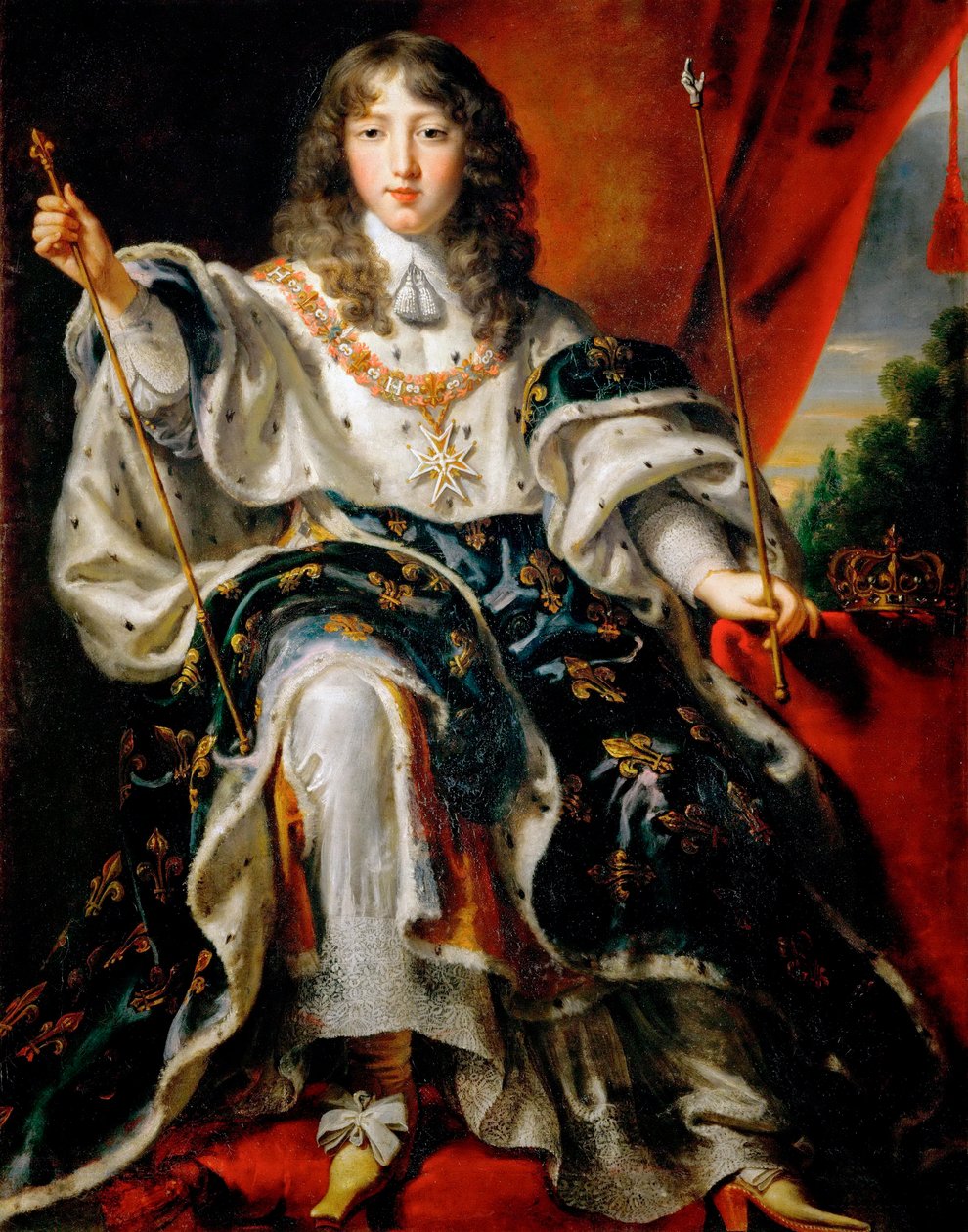 XIV. Lajos francia király (1638-1715) koronázási ruhájában alkotó: Justus van Egmont