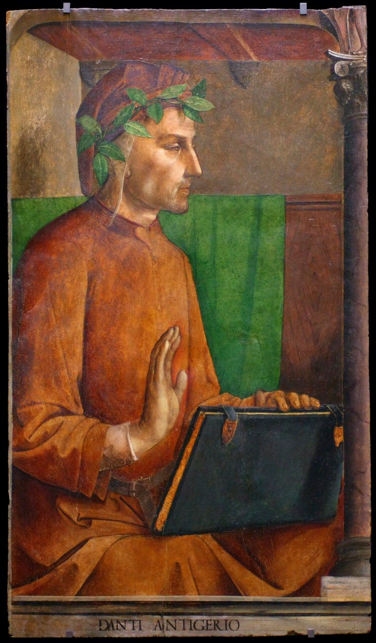 Dante Alighieri portréja 1265-1321, 1476 alkotó: Justus van Gent