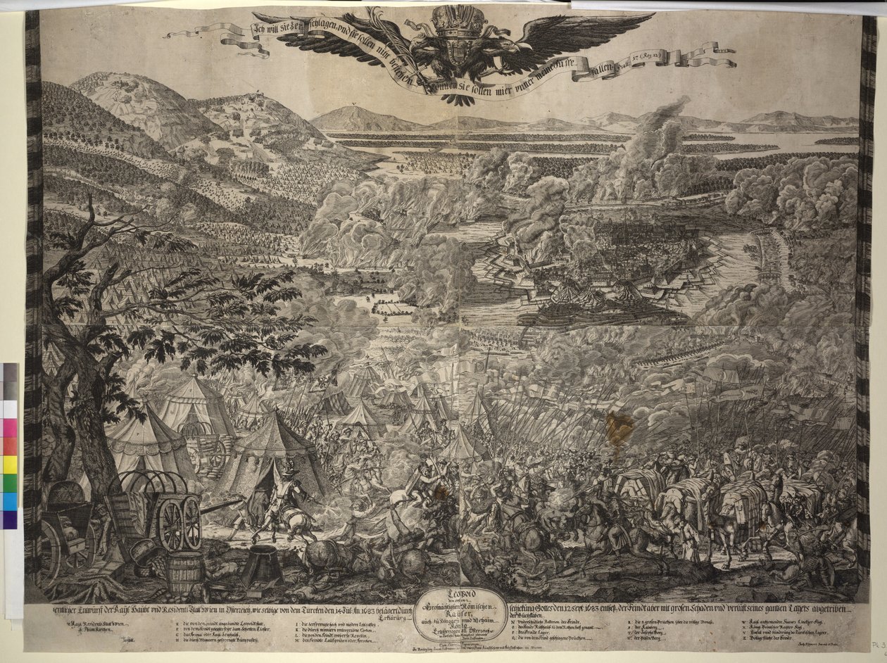 Bécs török ostroma 1683 (nyomtatás) alkotó: Justus van den Nypoort