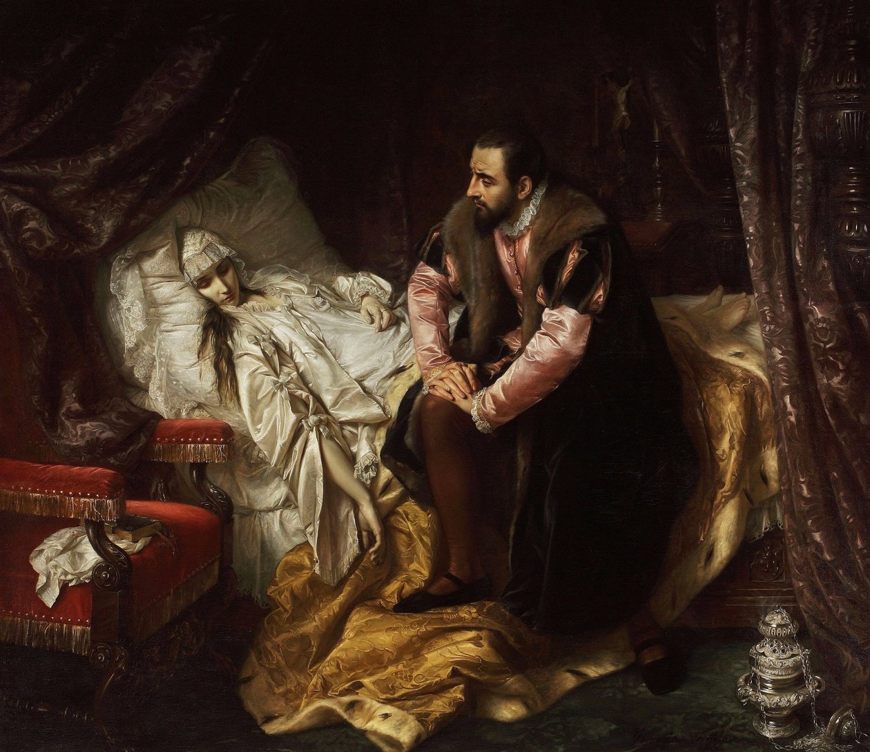 Barbara Radziwill halála alkotó: Józef Simmler