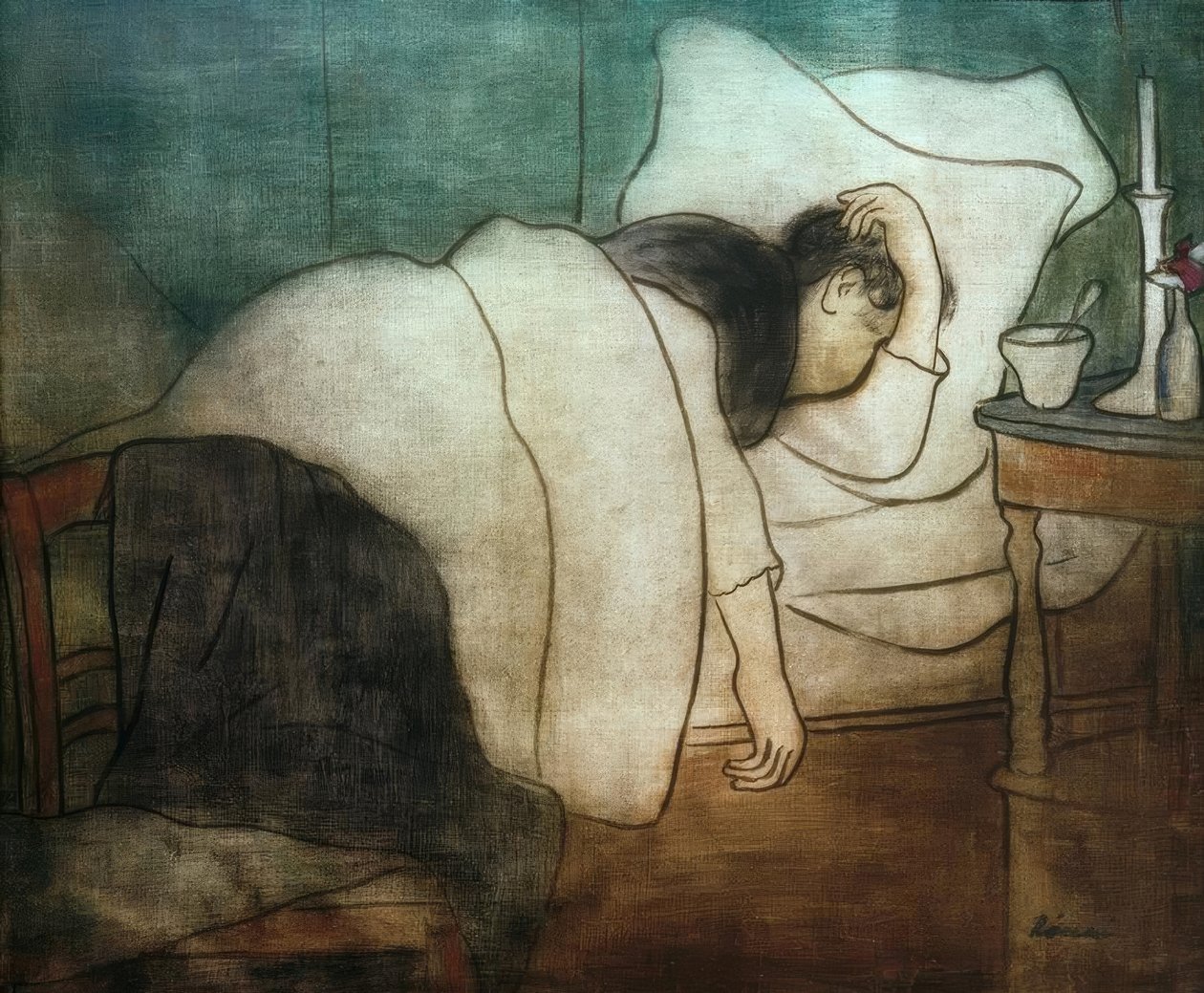 Nő az ágyban alkotó: József Rippl Rónai