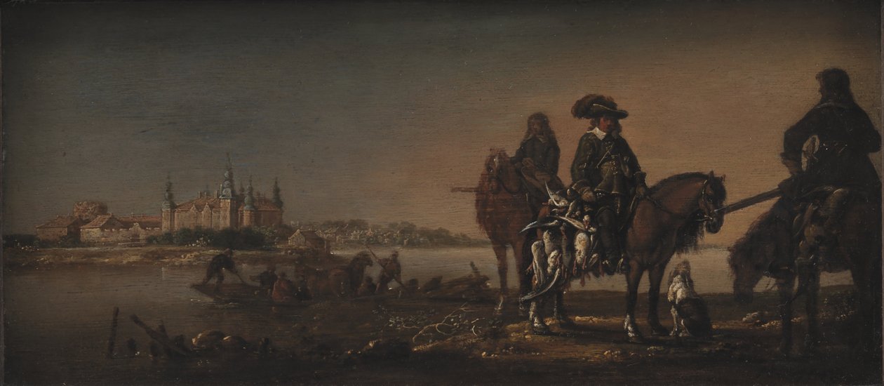 Christian herceg, az örökös látszat kacsákra vadászik a nykøbingi kastélyban alkotó: KMS 1530 Monogrammist A.M.