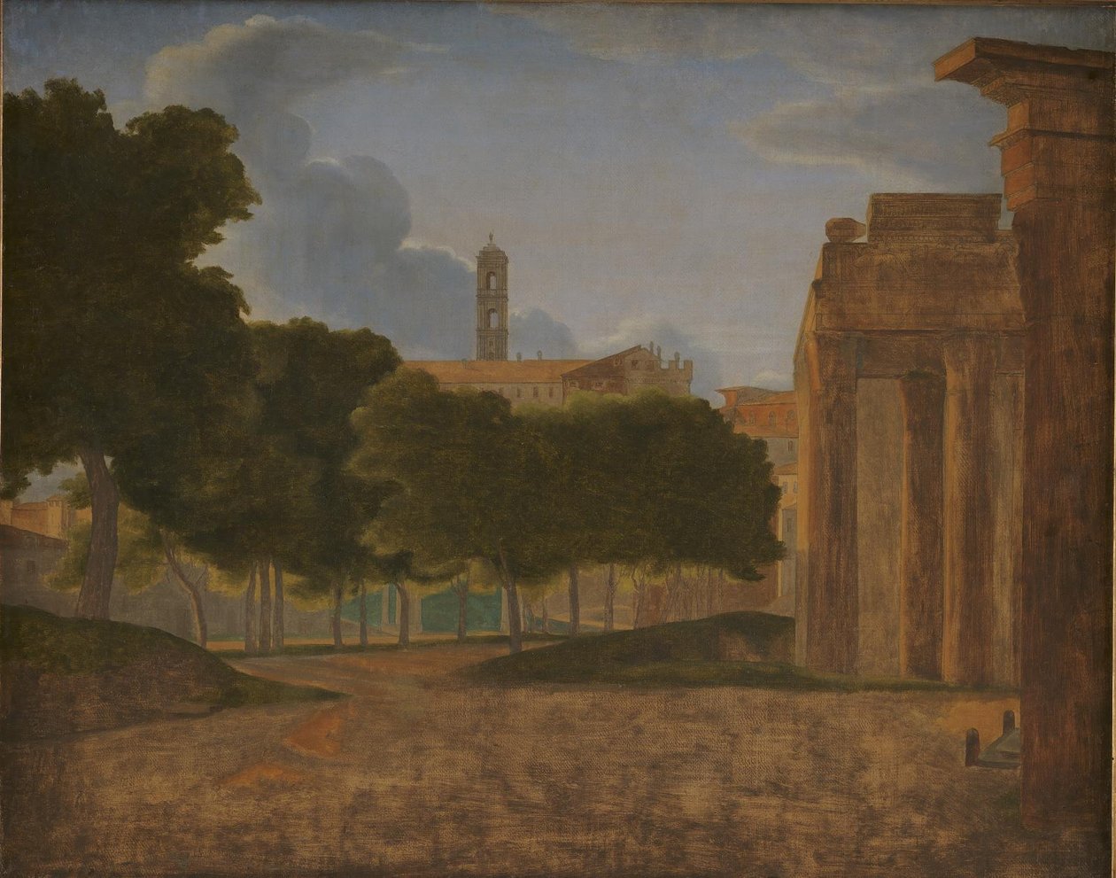 Kilátás a Forum Romanumra és a Via Sacrára. Háttérben a Capitolium alkotó: KMS 3850 Ubekendt