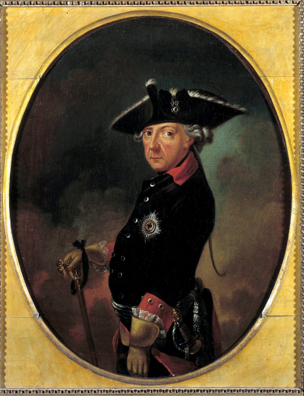 II. Porosz Frigyes portréja (1712-1786) K. Beeskow festménye (XIX. század). 19. század. Orleans. Musee Des Beaux Arts – II. Frigyes porosz portréja (1712-1786), akit Nagy Frigyesnek hívnak. K. Beeskow festménye (XIX. század). 19. század alkotó: K. Beeskow