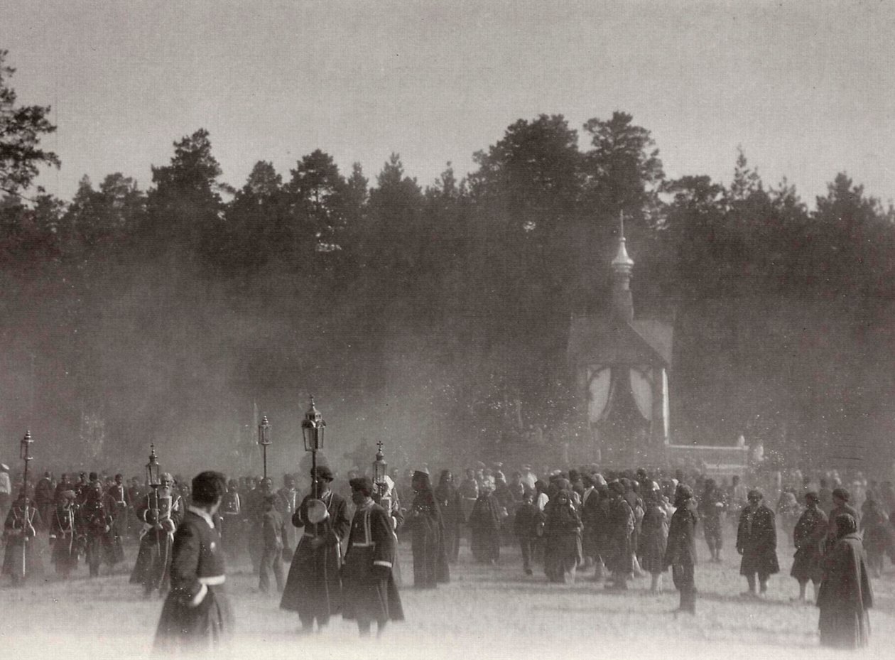 Húsvéti körmenet, Sarov-kolostor, Oroszország, 1903 alkotó: K. von Hahn