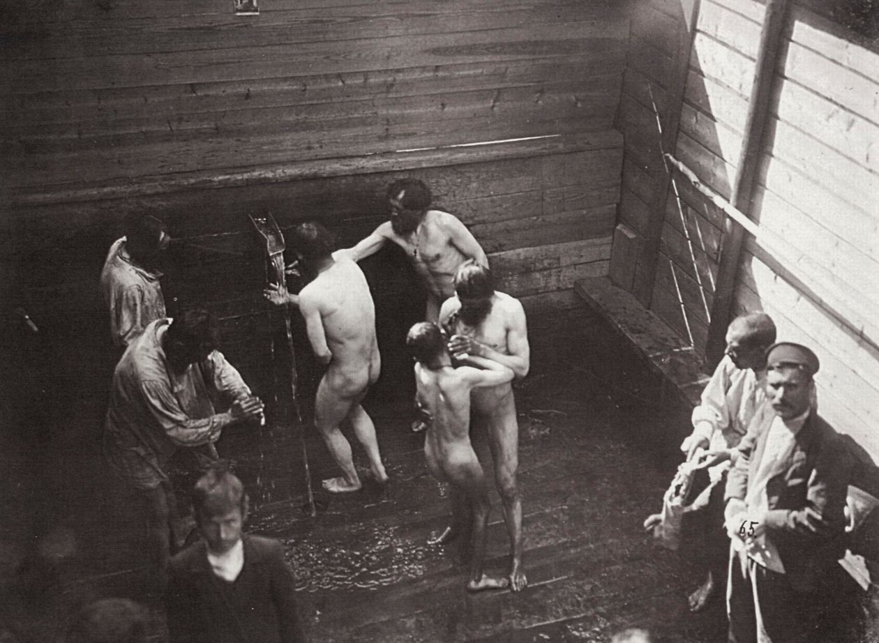 A szent forrás a Sarov-kolostorban, Oroszországban, 1903 alkotó: K. von Hahn