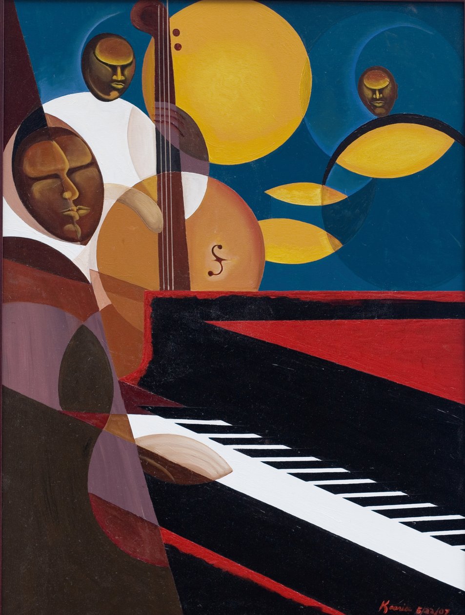 Cobalt Jazz, 2007 (olaj és akril, vászon) alkotó: Kaaria Mucherera