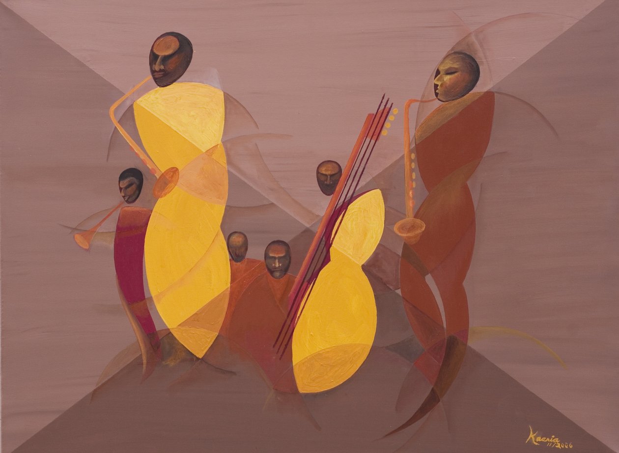 Mango Jazz, 2006 (olaj és akril, vászon) alkotó: Kaaria Mucherera