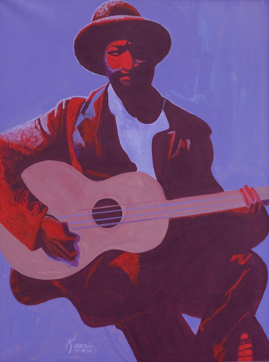 Purple Blues, 2006 (olaj és akril, vászon) alkotó: Kaaria Mucherera