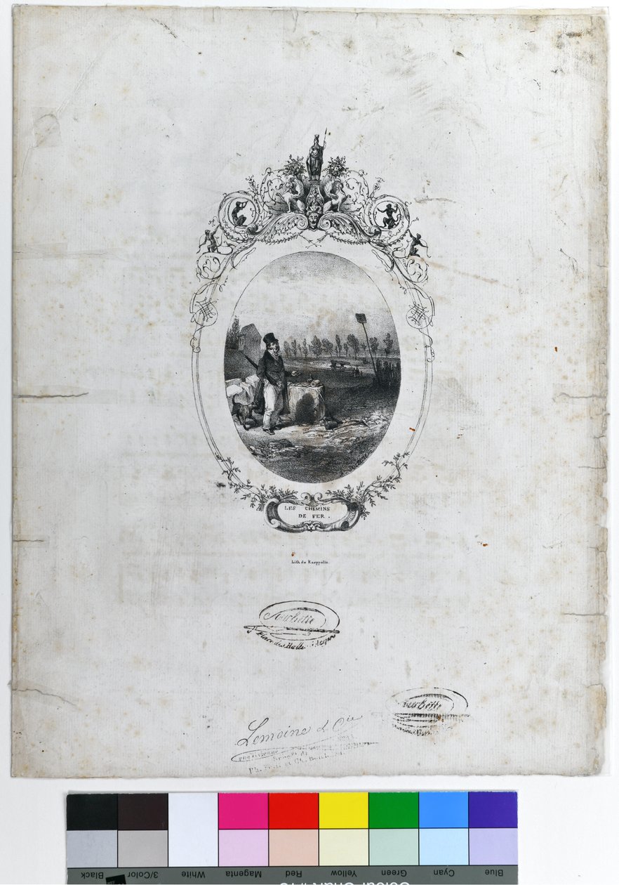 "Les Chemins de Fer", 1840 körül (litográfia, papír) alkotó: Kaeppelin et Compagnie