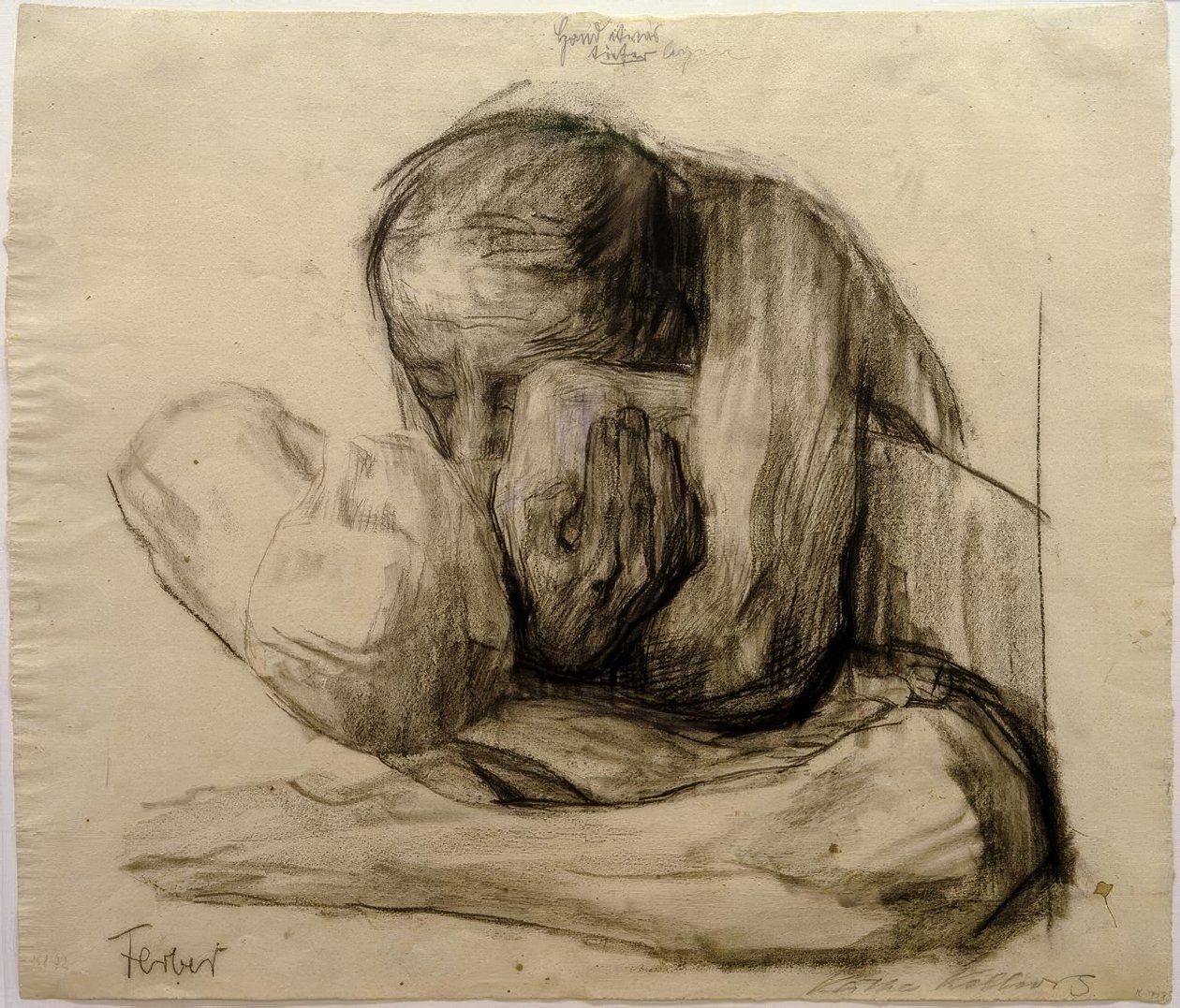 K. Kollwitz, nő halott gyermekkel alkotó: Käthe Kollwitz