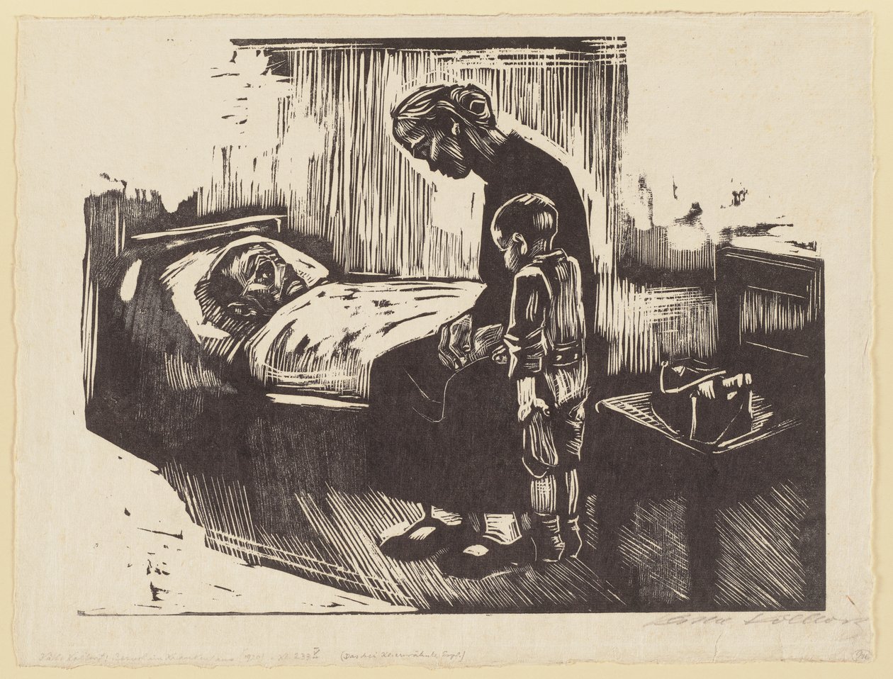 Látogatás a kórházban alkotó: Käthe Kollwitz