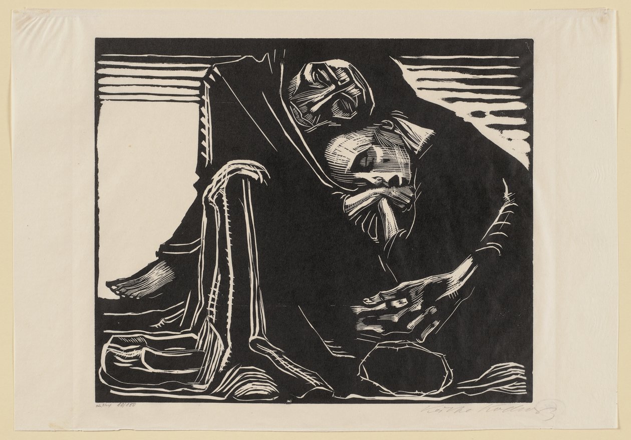 Végleges harmadik változat. Az „Eredeti grafika évkönyve” című mappaműhöz, 3. évfolyam, Berlin: Wohlgemuth & Lissner, 1921 alkotó: Käthe Kollwitz