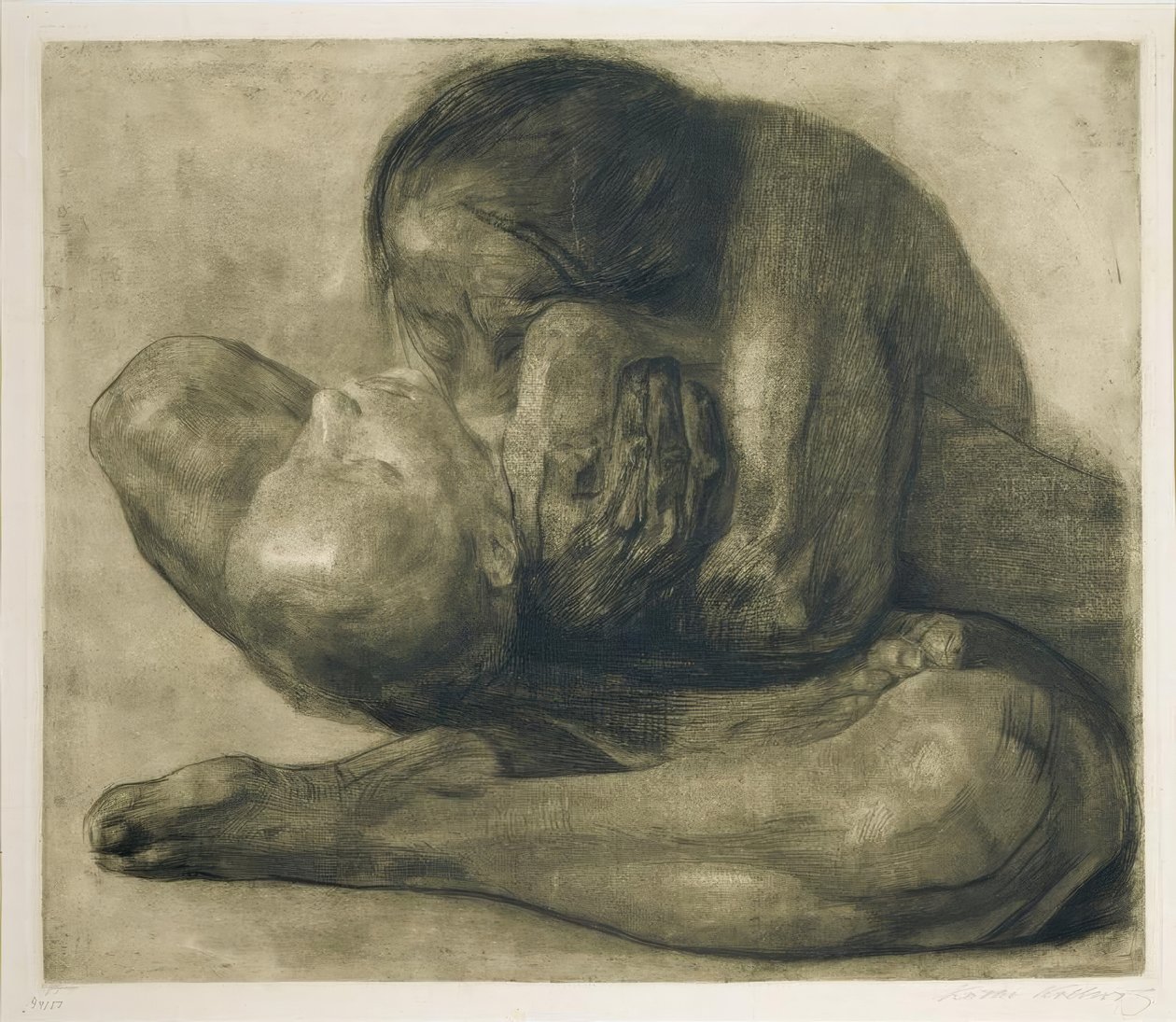 Nő halott gyerekkel alkotó: Käthe Kollwitz