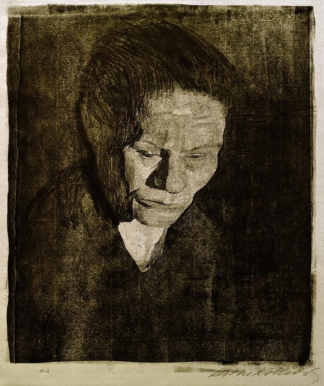 Lehajtott női fej alkotó: Käthe Kollwitz