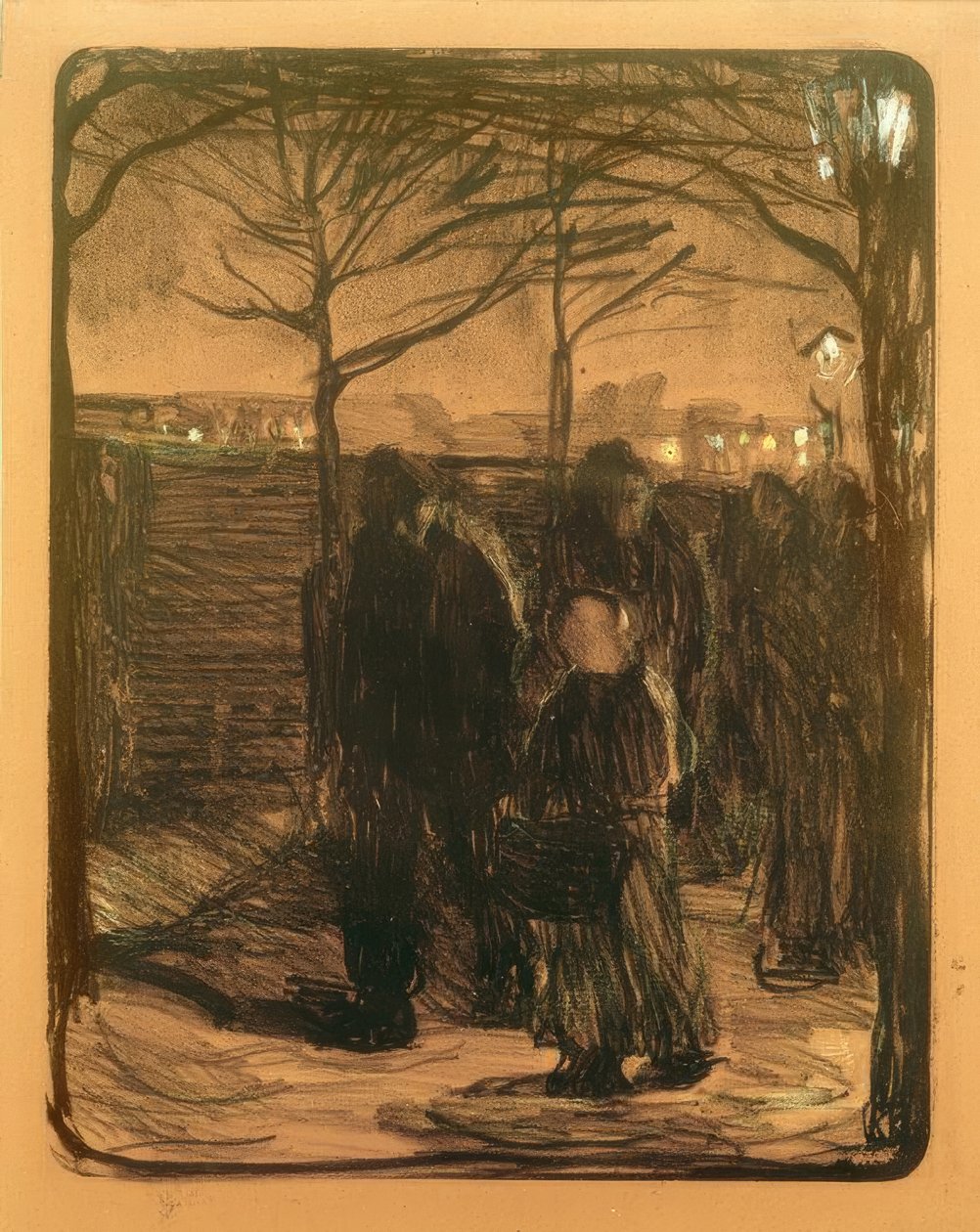 Käthe Kollwitz, külváros / 1901 alkotó: Käthe Kollwitz