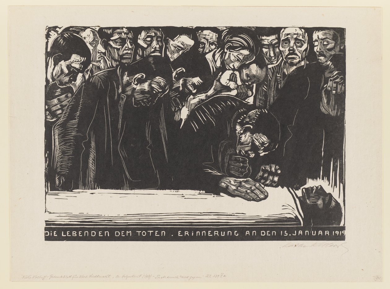 Emléknyomat Karl Liebknecht számára alkotó: Käthe Kollwitz