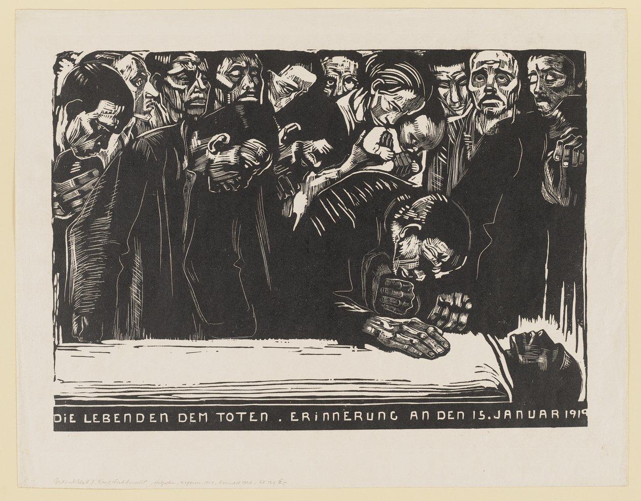 Emléknyomat Karl Liebknecht számára alkotó: Käthe Kollwitz