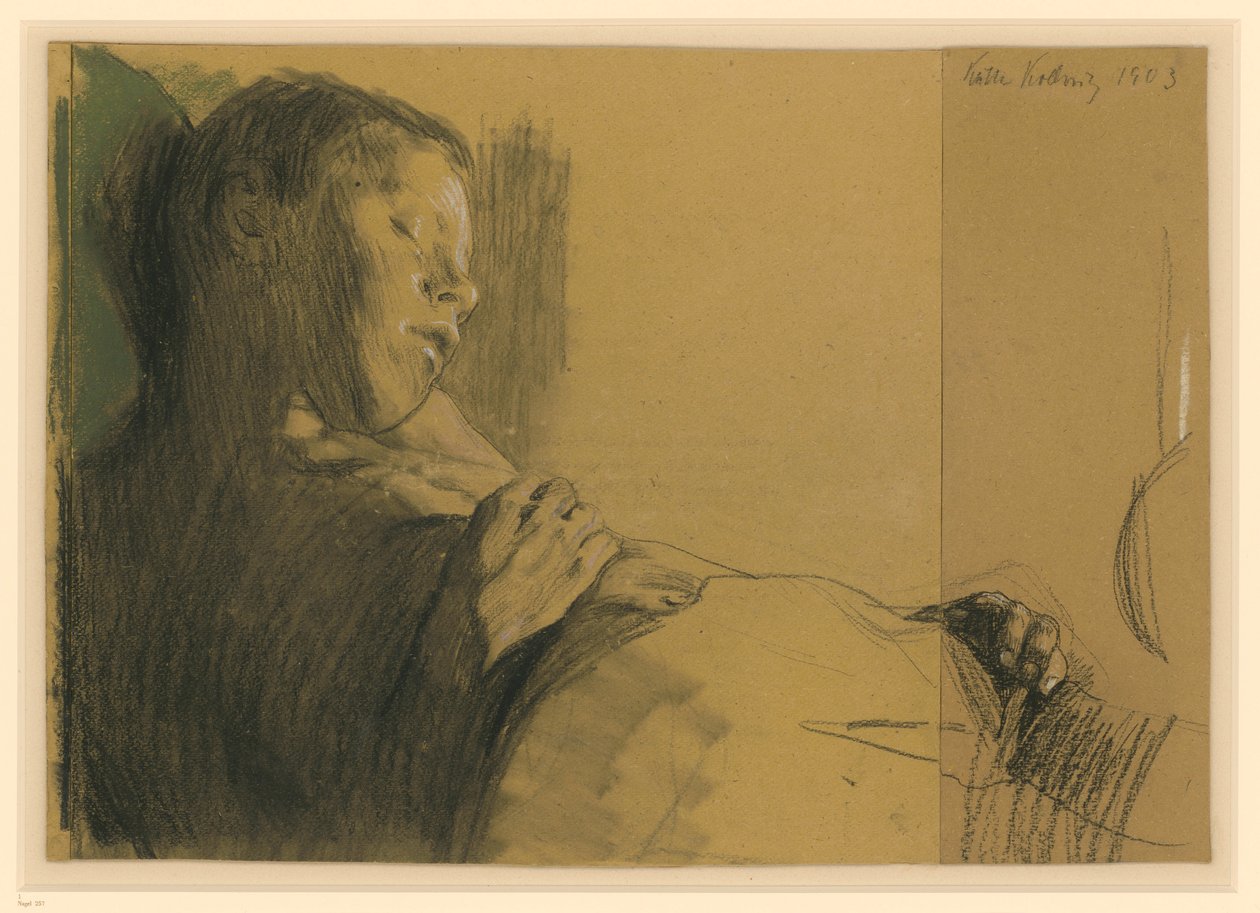 Schlafender Knabe (Das tote Kind) alkotó: Käthe Kollwitz