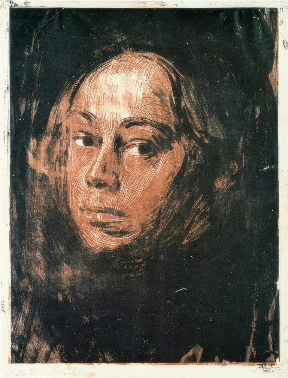 Önarckép balra alkotó: Käthe Kollwitz