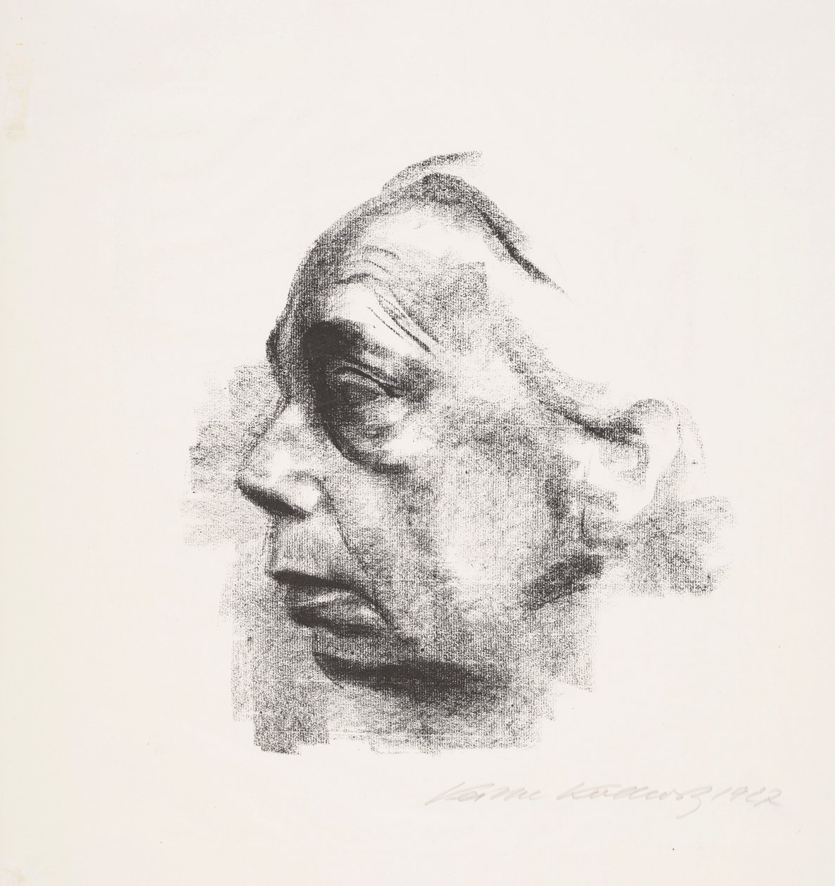 Önarckép profilból (Önarckép profilból) alkotó: Käthe Kollwitz