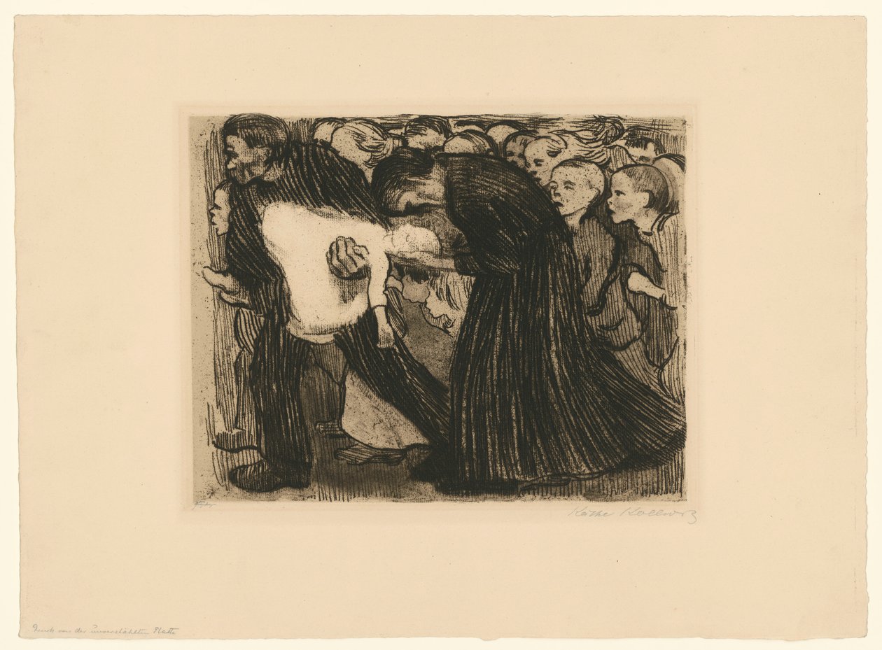 Elgázolva (4. állapot) alkotó: Käthe Kollwitz