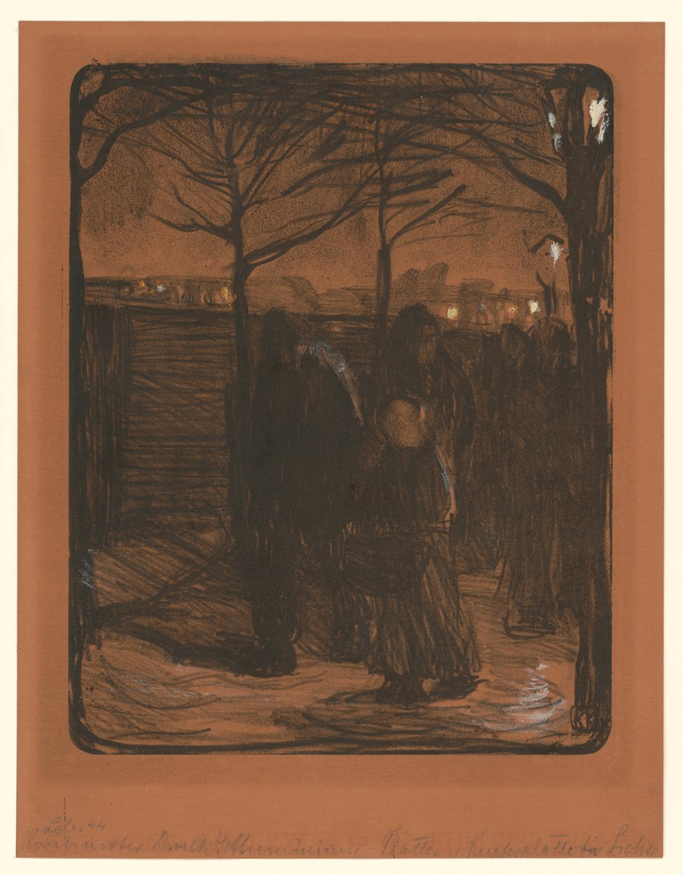 Külváros (első állapot) alkotó: Käthe Kollwitz