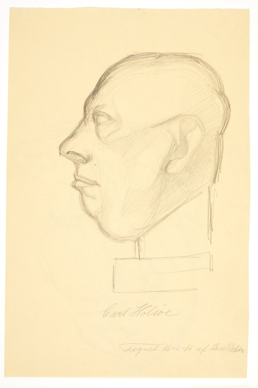 Carl Holsøe (1863-1935) festő portréja alkotó: Kai Nielsen