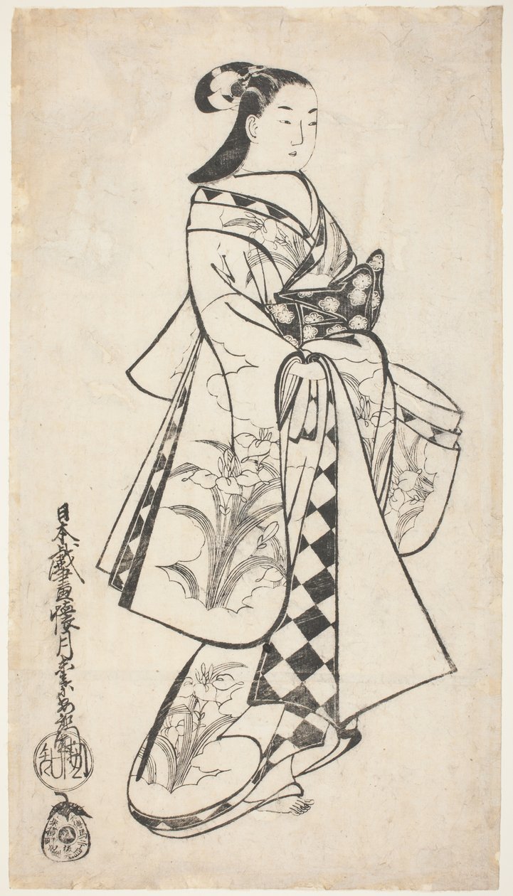 Álló szépség alkotó: Kaigetsudo Anchi