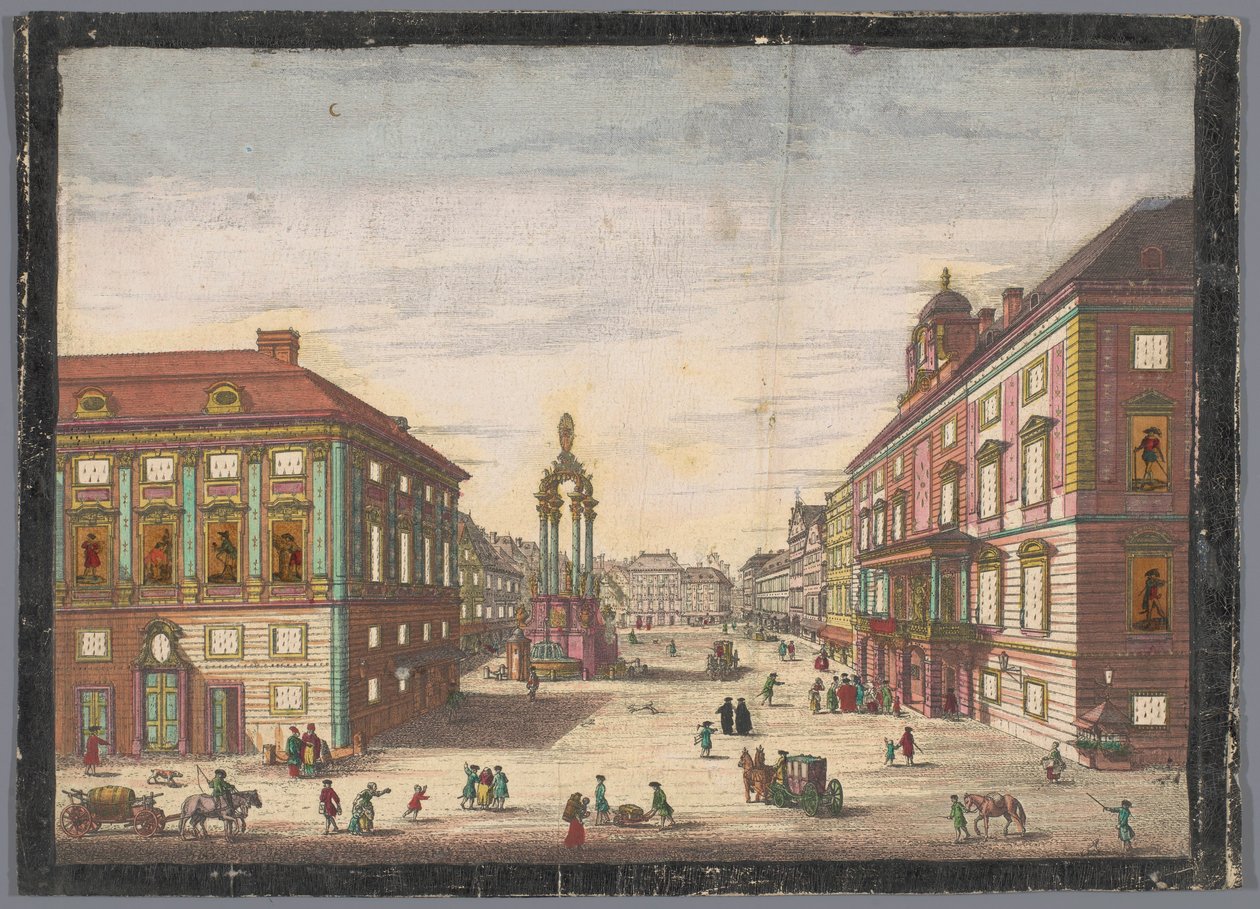 Kilátás a Hohe Markt-ra Bécsben Lásd a Hochenmarckot alkotó: Kaiserlich Franziskische Akademie (possibly)